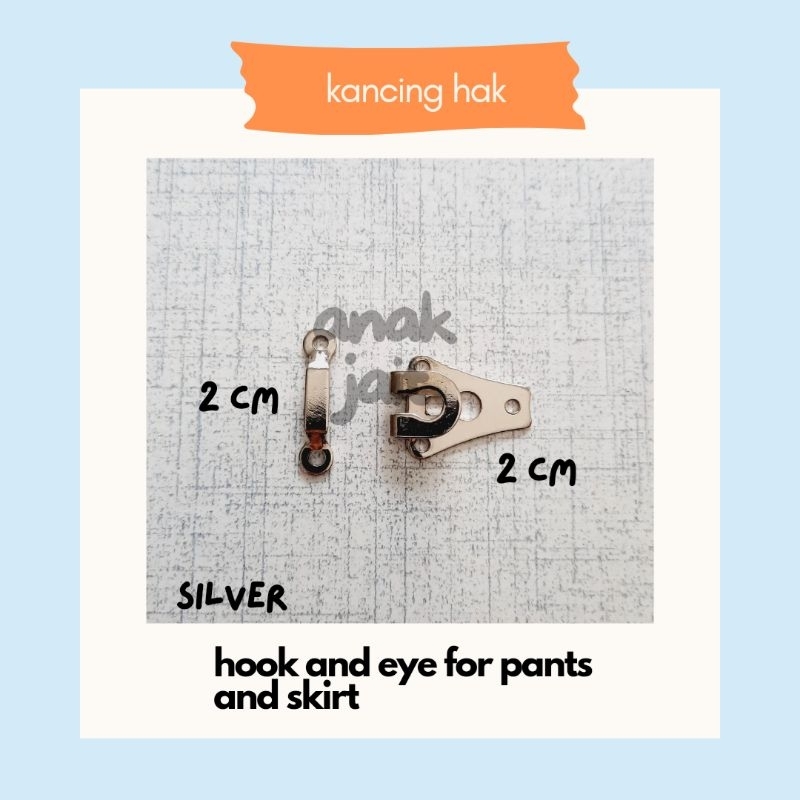 Kancing Hak Celana / Kancing Hak / Kancing Hak Rok / Kancing Hak Celana dan Rok / Kancing Hak Kualit