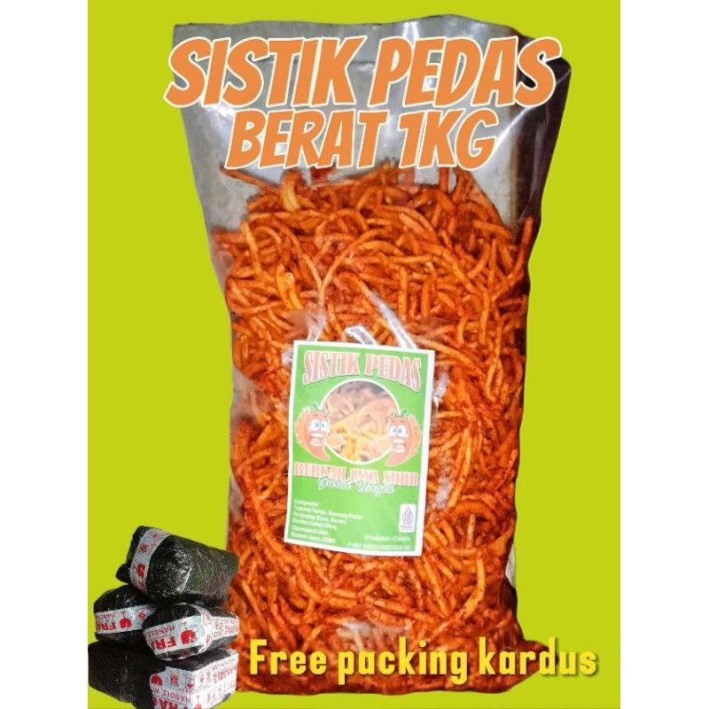 

Cemilan Pedas Sistik Mie 1kg keripik