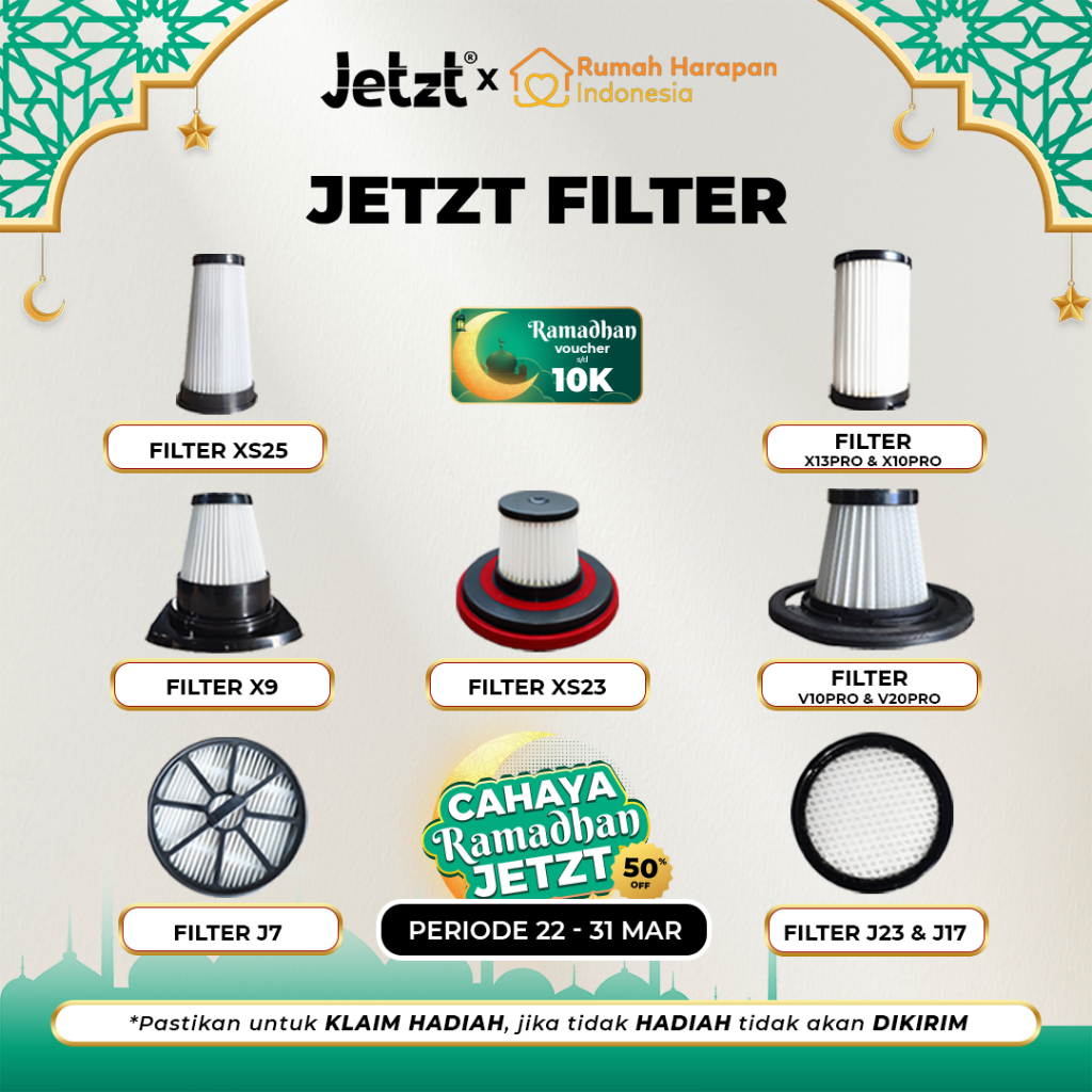 Jetzt Filter HEPA Vacuum Cleaner Penyedot Debu Filter