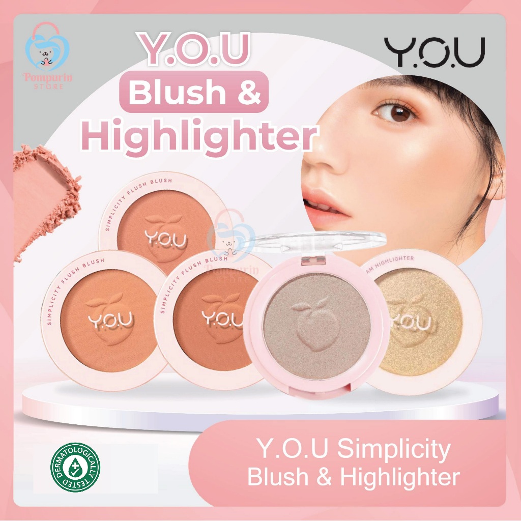 YOU Blush & Highlighter - Simplicity Gleam Highlighter / Simplicity Flush Blush / Sparkling YOU Illu