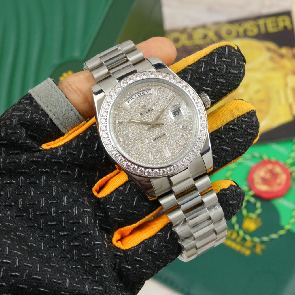 [ JAM ROLEX DAYDATE ] JAM TANGAN ROLEX DAY DATE FASHION CEWEK COWOK - Jam Tangan Rolex Diamond Unise