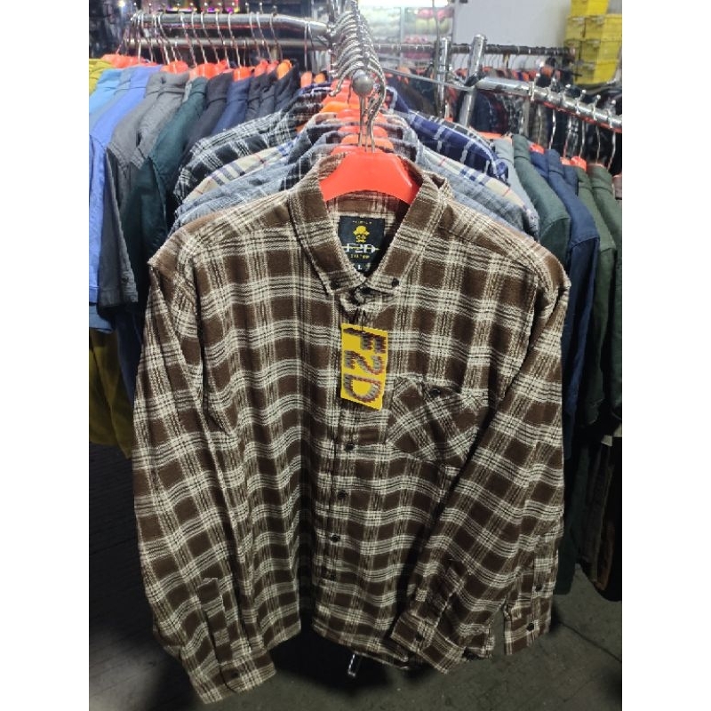 Kemeja Flanel F2D Premium Kemeja Kotak Kotak Pria Lengan Panjang