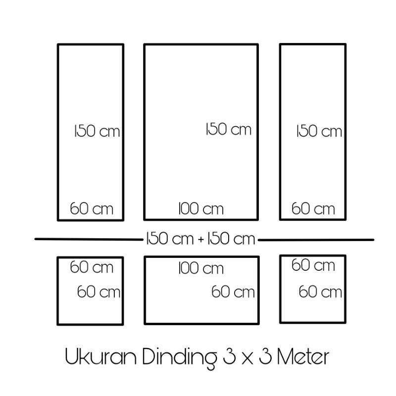 Lis moulding PVC paket dinding 3 x 3 meter