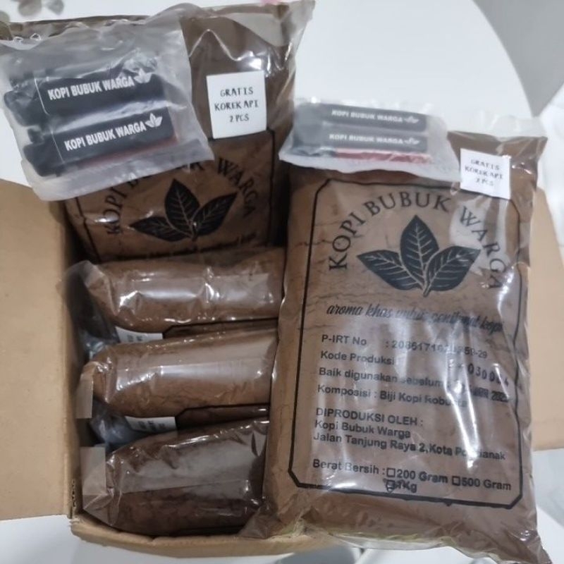 

Kopi Bubuk Warga 1Kg (Gratis 2 pcs korek api)