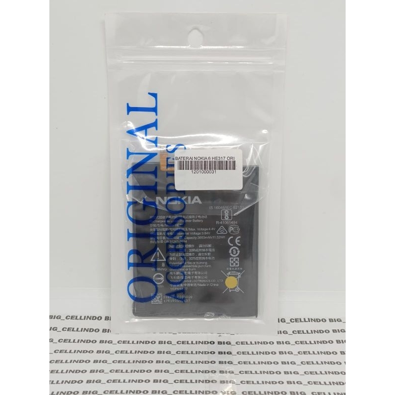 NOKIA 6 TA1021 HE317 BATRE BATERAI BATERE NOKIA 6 HE317 TA-1021 ORIGINAL