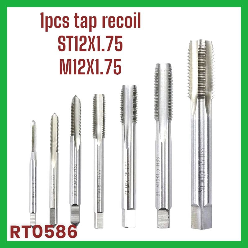 1pcs tap recoil ST12X1.75 HSS hand tap recoil M12X1.75 kondisi baru