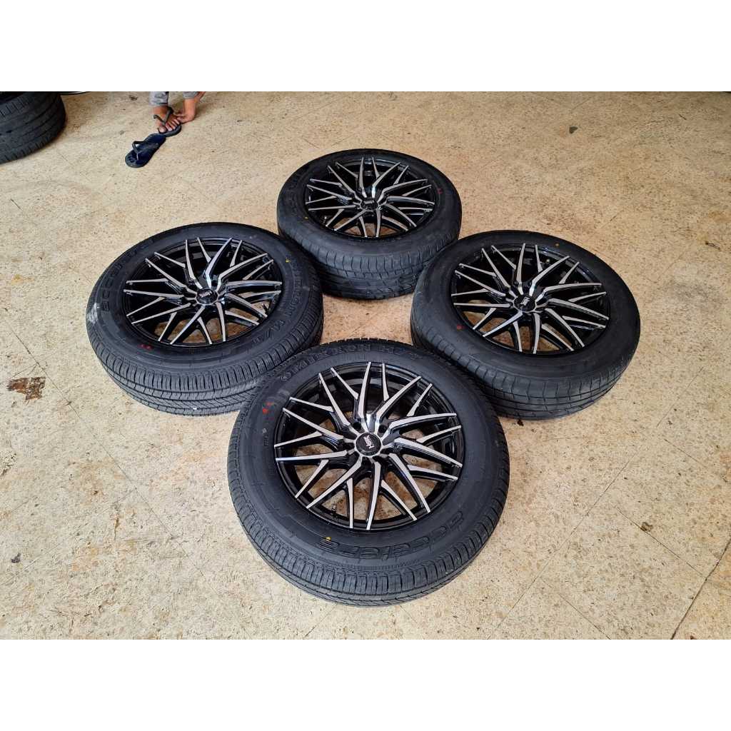 VELG MOBIL BEKAS HSR KUROSU SR RING 17 LEBAR 7,5 PCD 5X114 ET40+BAN ACC IOTA 215 60 DAN 225 65  R17 