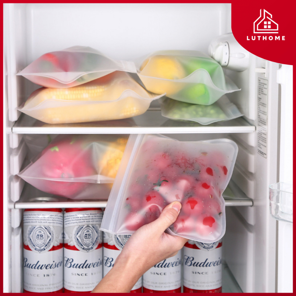 Plastik Ziplock Makanan Polos Tas Tempat Makanan Kulkas Pouch Food Bag