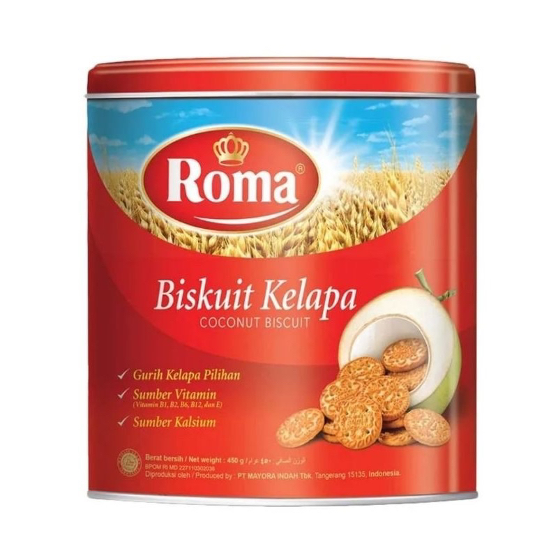 

Roma Biscuit Kelapa Kaleng 405/345g Hampers Lebaran