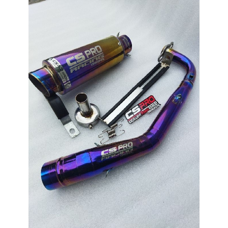 Knalpot racing cs pro original+db killer for scoopy, mio, beat, vario, nmax, pcx, adv, aerox, all me