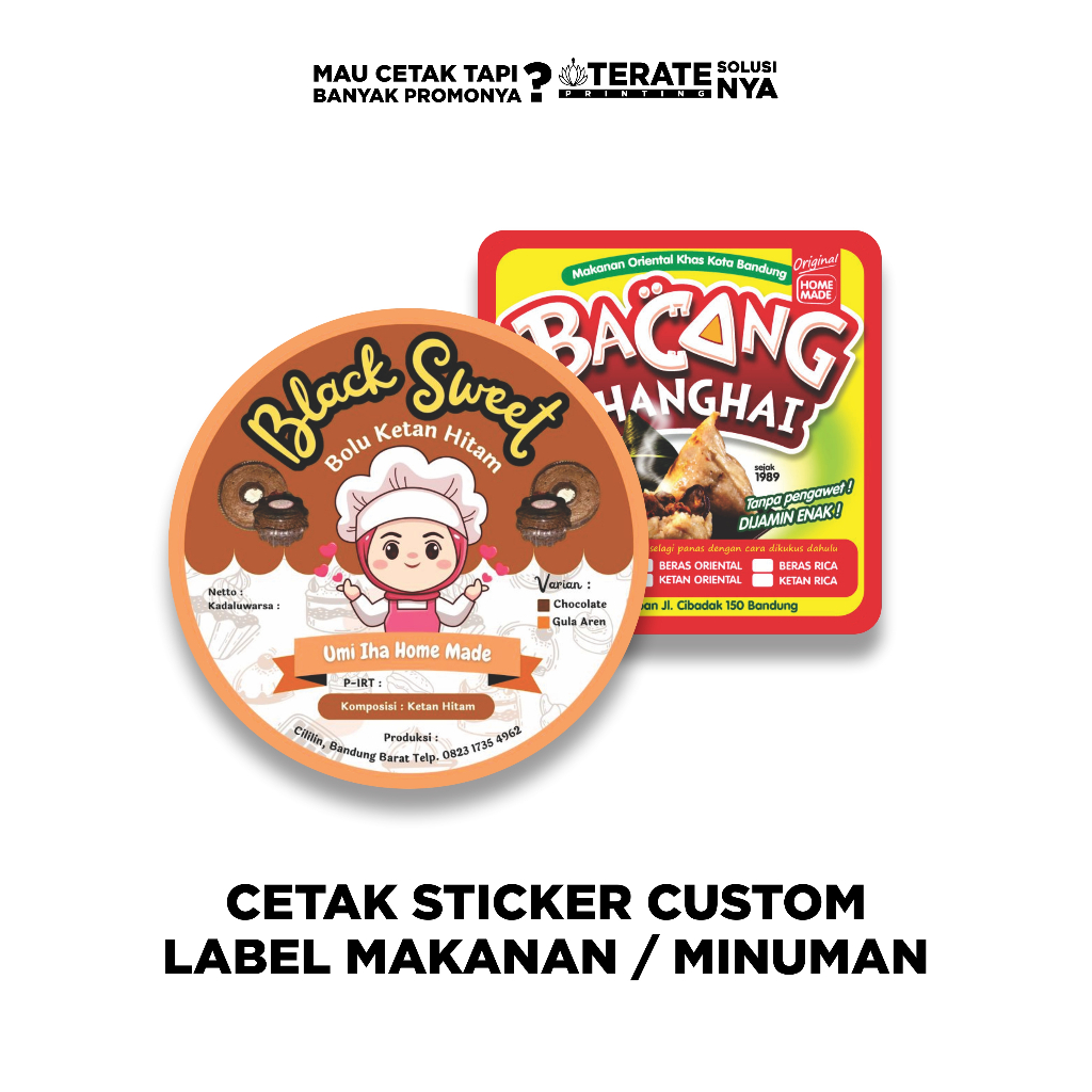 

Stiker Label Makanan Minuman - Cetak Stiker Label Custom