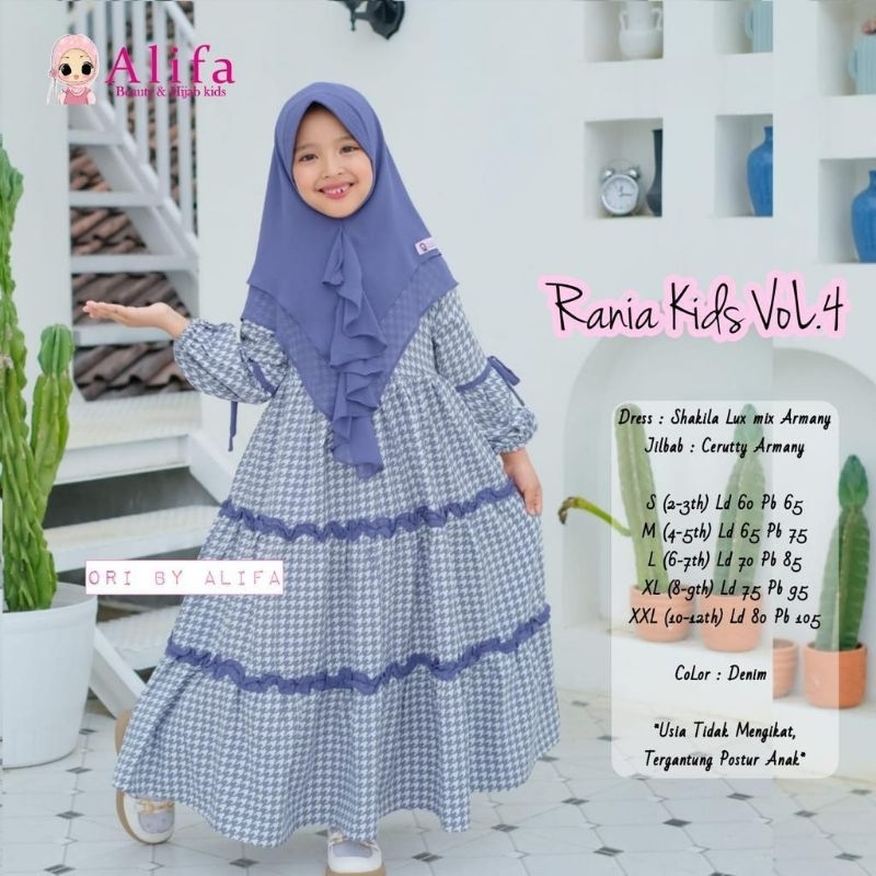 GAMIS ANAK DRESS ANAK RANIA DAVINA ANAK ORIGINAL ALIFA