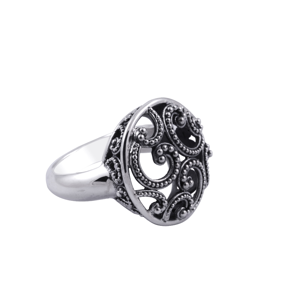 [Original Cincin Perak 925  Cincin Cocktail Besar Perak  Bali Ombak Segara Sunaka Jewelry