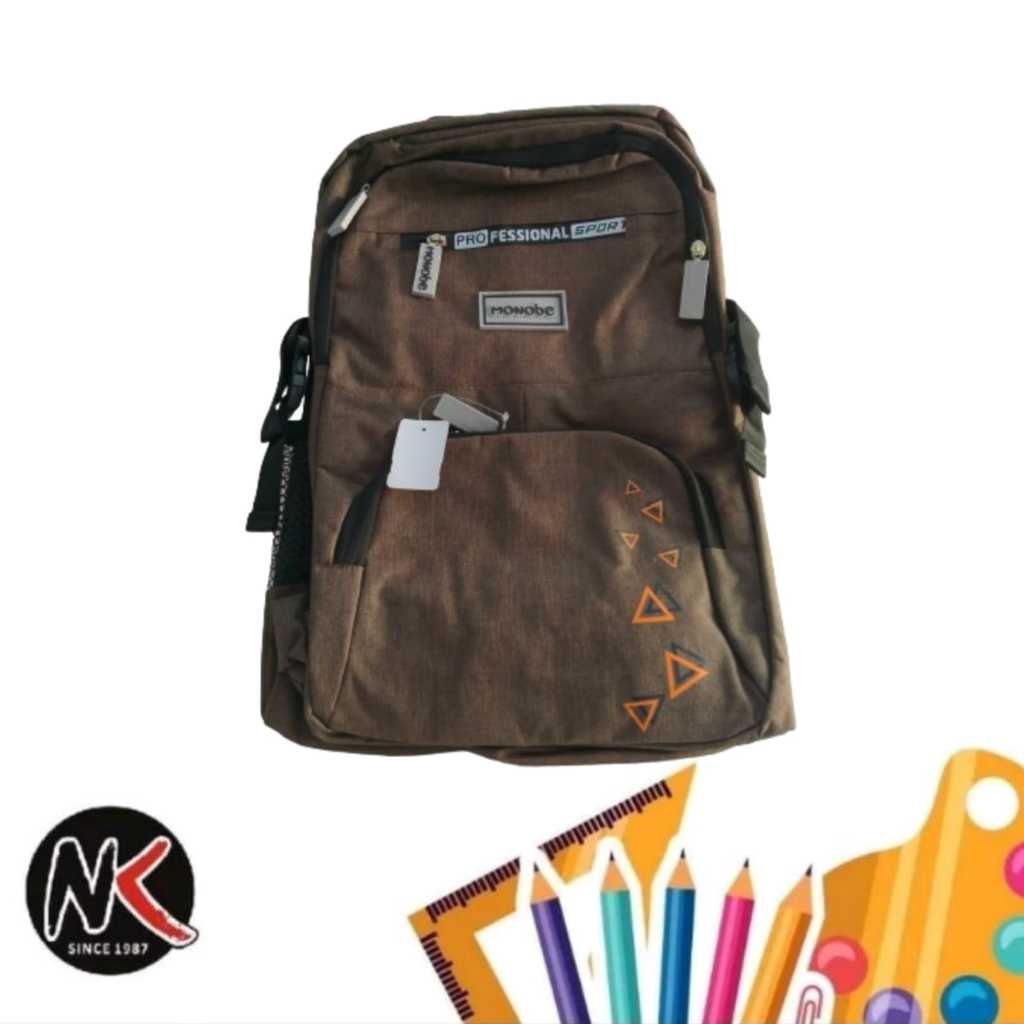 Tas Gendong Pria MONOBE PRO/Tas Sekolah Pria MONOBE PRO Coklat