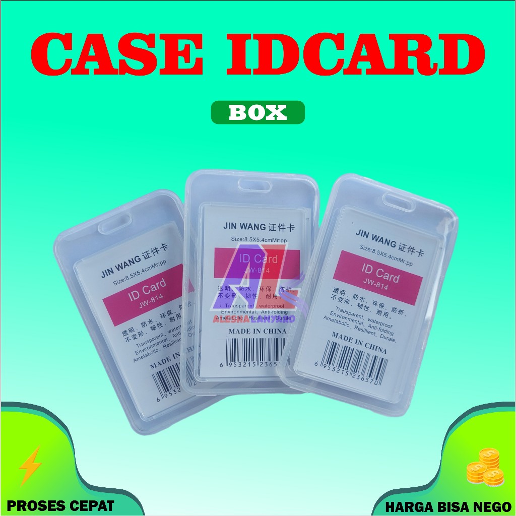 

FRAME IDCARD BOX TRANSPARAN/CASE BOX/HOLDER BENING TUTUP 2SIDE