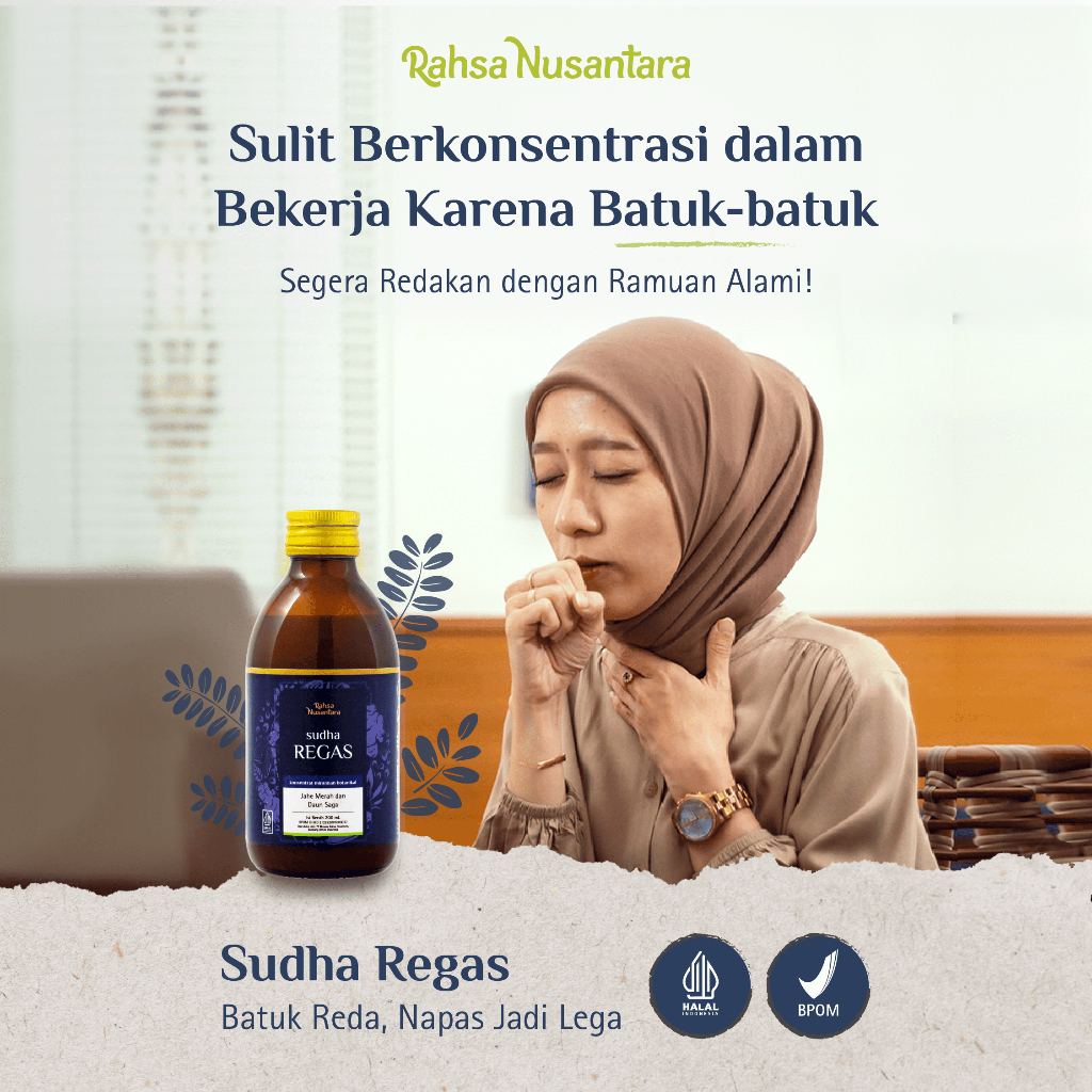

GFD Sudha REGAS - Ramuan Herbal Melegakan Tenggorokan, Membantu Meredakan Flu, Batuk, dan Pilek by