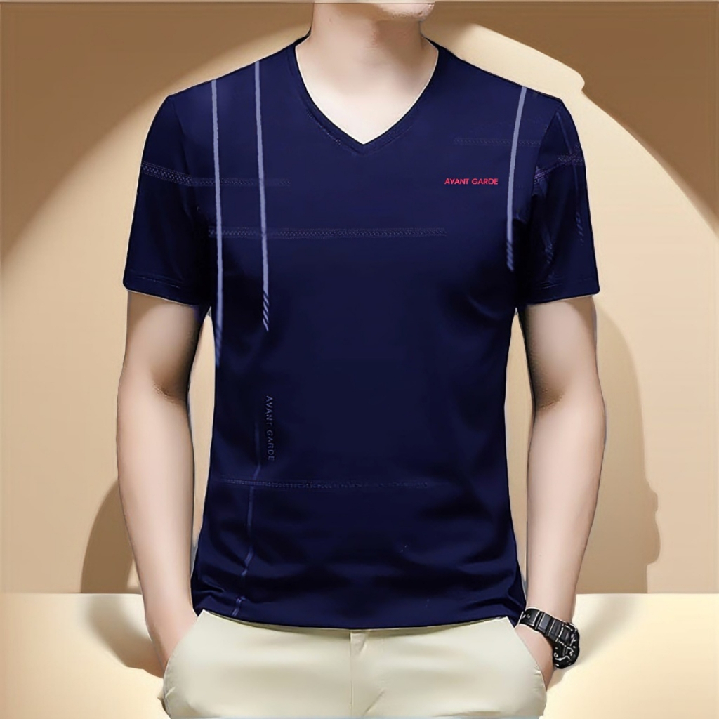 KAOS PRIA KEREN V-NECK, AVANT MOTIF SIMPEL KEKINIAN//BAJU V KEREN//KAOS DISTRO PRIA