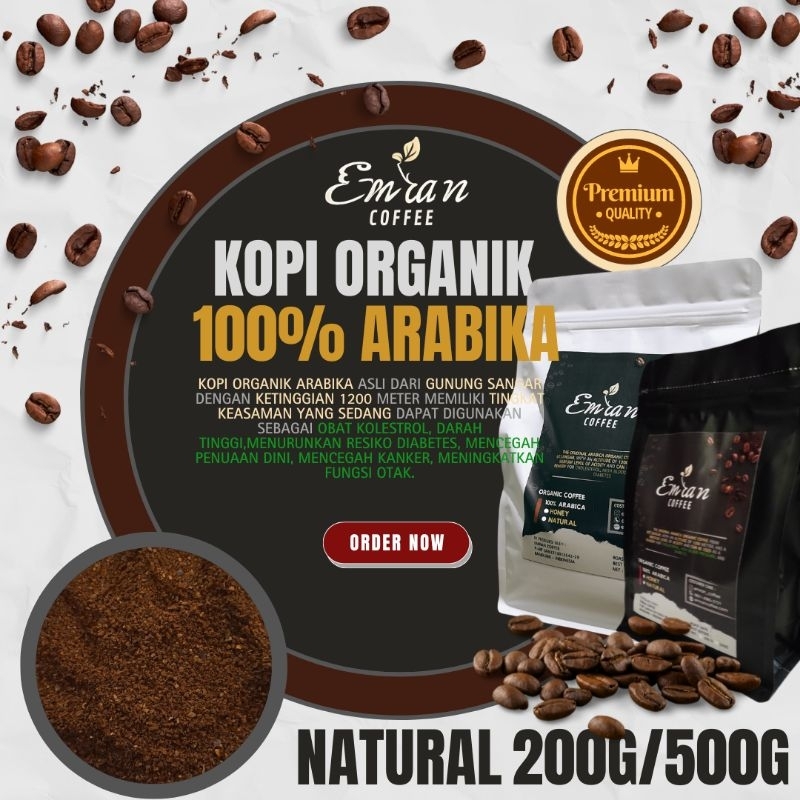 

Emran Coffee | Kopi Organik 100 % Arabika Gunung Sangar 200G/500G