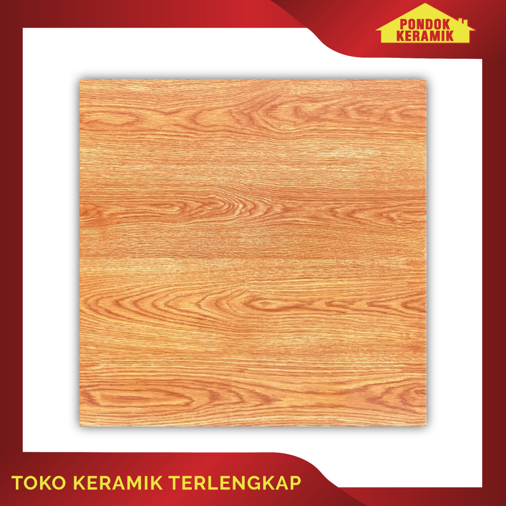 Keramik Lantai Avignon 40x40 Ohio Brown Motif Serat Kayu