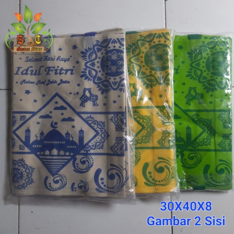 

TAS KAIN LEBARAN SPUNBOND GOODIE BAG 30X40 / 25X35 WARNA WARNI | TAS SOUVENIR