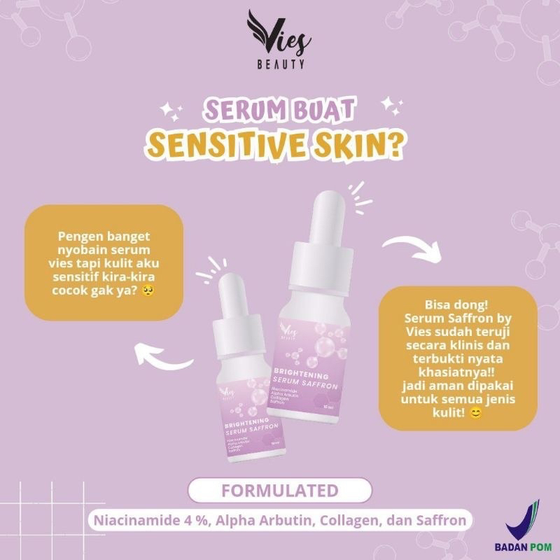 BPOM VIES BRIGHTENING SERUM SAFFRON SERUM GLOWINGi