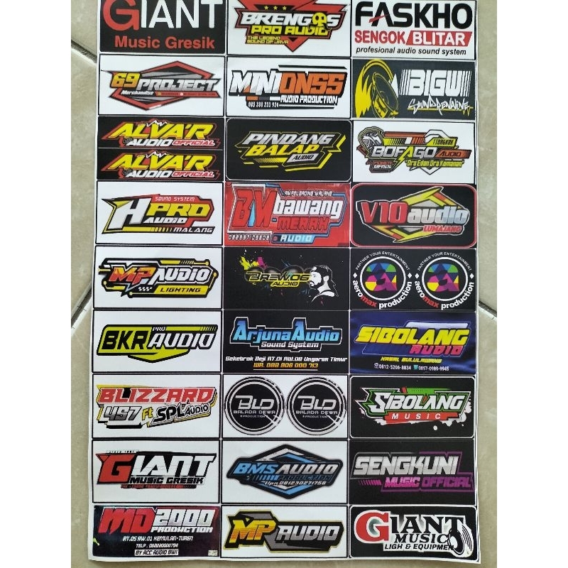 

STIKER SOUNDSYSTEM / STIKER PACK ISI 28 BIJI BAHAN CROMO