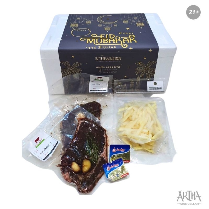 

Hampers Parcel Lebaran Ied Mubarak Package Steak Aust Ribeye