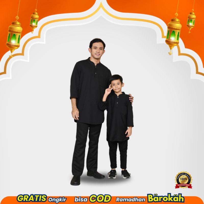 BAJU KOKO AYAH DAN ANAK| BAJU KOKO COUPLE TERBARU| BAJU KOKO KEREN|BAJU KOKO HITAM