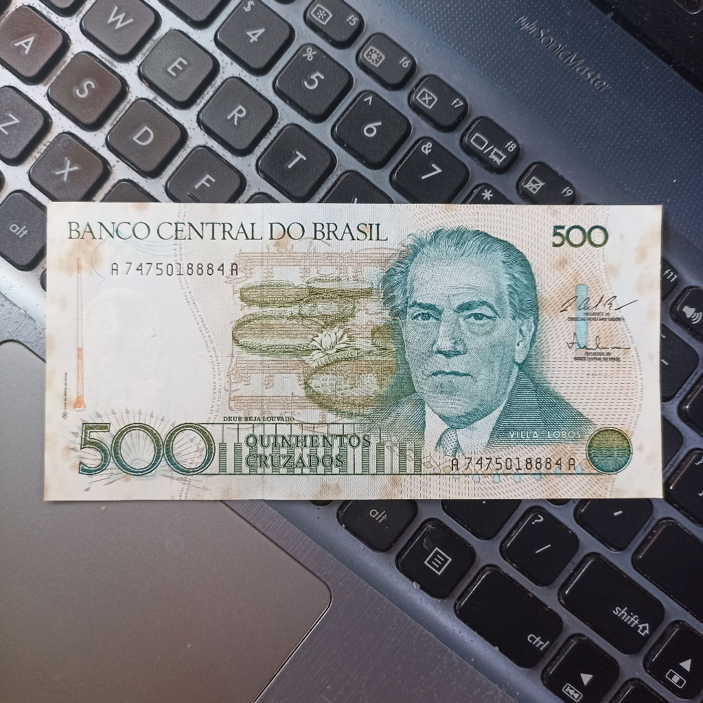 Uang Asing Kuno Brazil 500 Cruzados