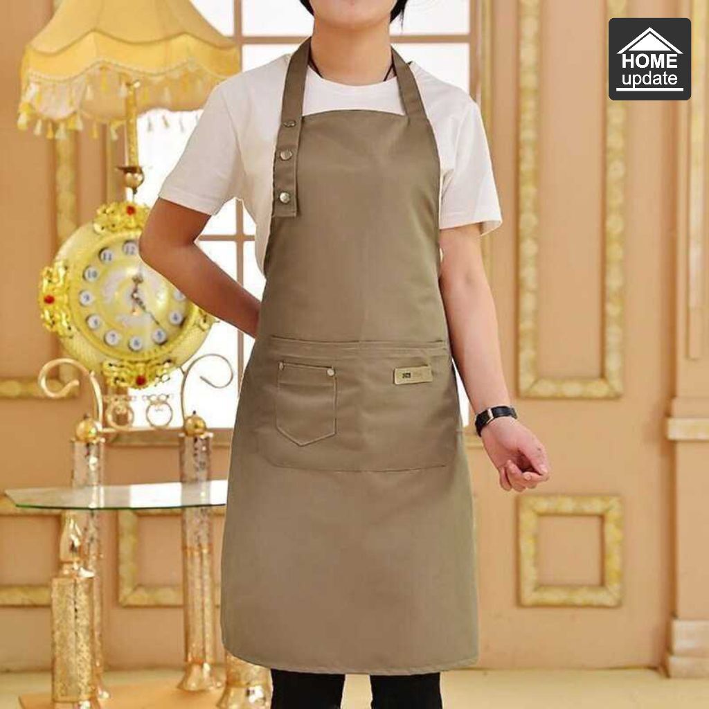 celemek masak apron dapur barista chef pria wanita clemek canvas keren