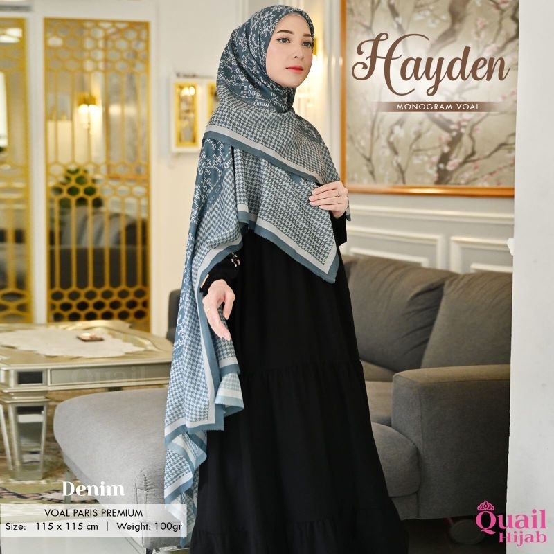 Square Hayden by Quail Hijab | Hijab Monogram | Hijab Segi Empat