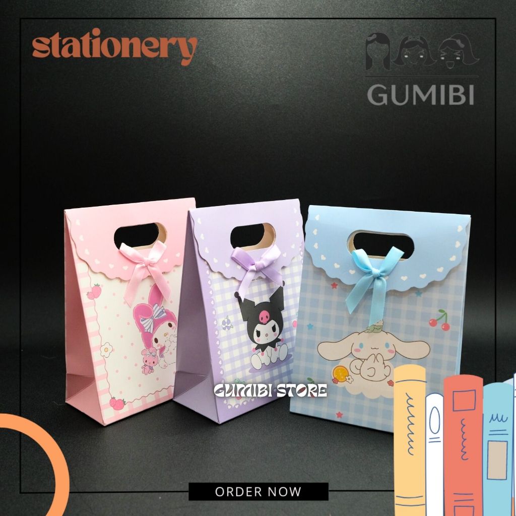

PAPERBAG KECIL SANRIO GOODIE BAG PAPER BAG GIFT BAG KEMASAN KADO BUNGKUS KADO SANRIO KUROMI CINNAMOROL MELODY GROSIR TERMURAH