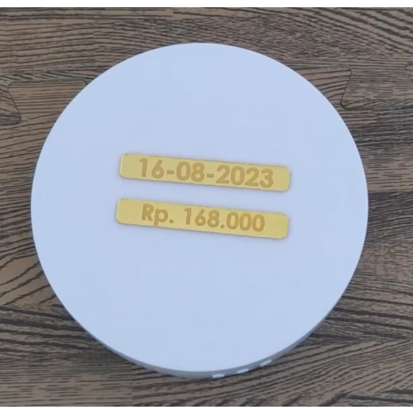 Hiasan Mahar Akrilik Mirror Custom Tanggal Nikah Nominal Pernikahan Elegan Dekorasi Lamaran