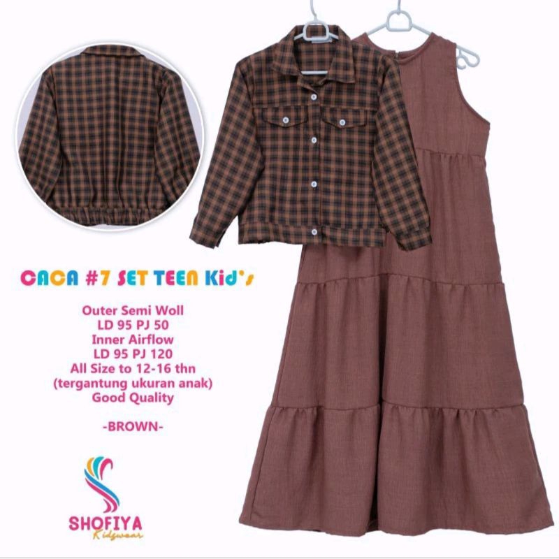 Baju Wanita Anak Terbaru Caca Set Teen Kids Original Berlabel Shofiya Solo