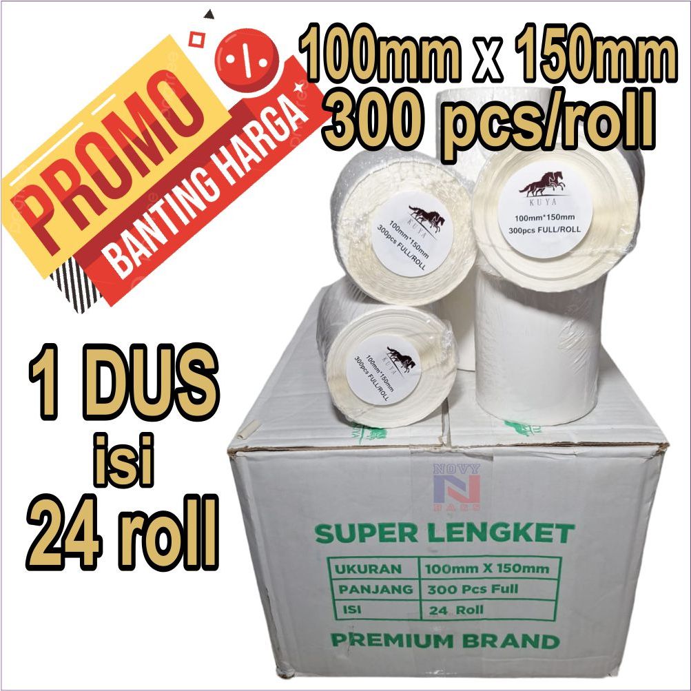 

Promo PROMO MURAH STIKER THERMAL / STIKER LABEL RESI 100 x 150 x 300pcs