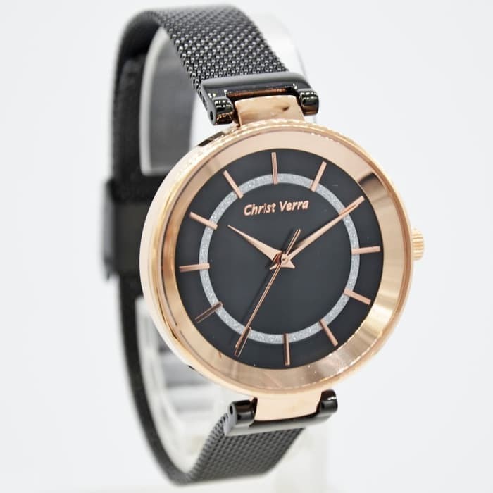 JAM TANGAN WANITA CHRIST VERRA 71602L-48 BLK ORGINAL