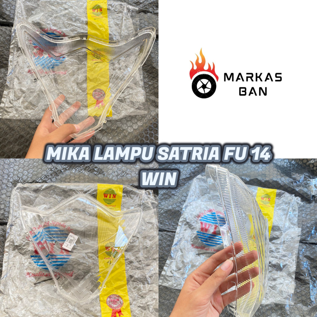 MIKA LAMPU DEPAN SATRIA FU 2014-2015 MERK WIN || MIKA LAMPU DEPAN / HEADLAMP SATRIA FU 2014 MERK WIN