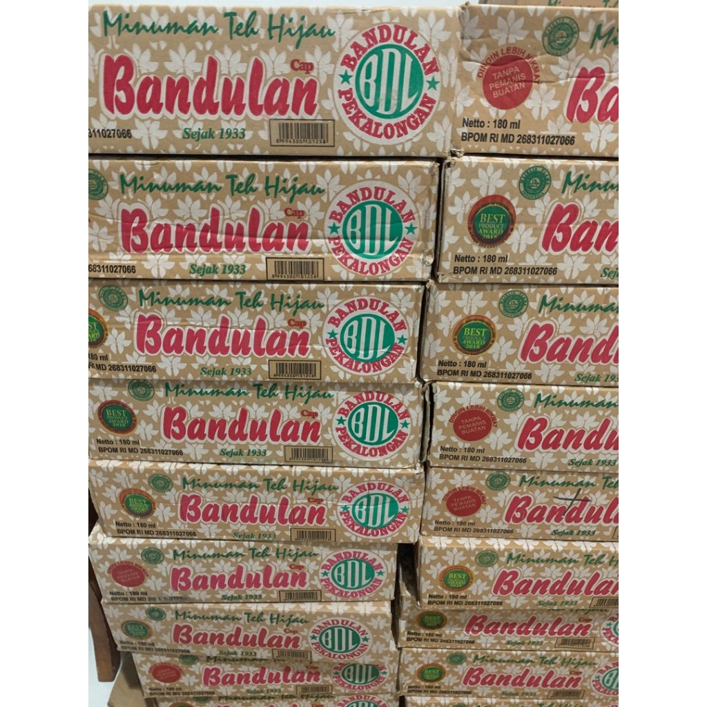 

Teh bandulan Hijau dan Melati kemasan gelas. Isi 24 x 180ml OJOL ONLY