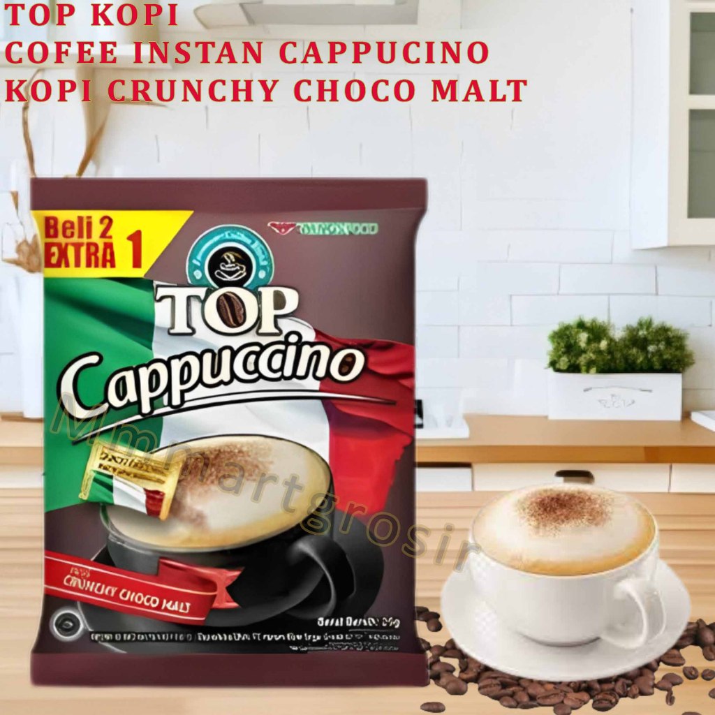 

Top Coffee / Coffee Cappucino / Kopi Crunchy Choco Malt / 1 Renceng 10pcs