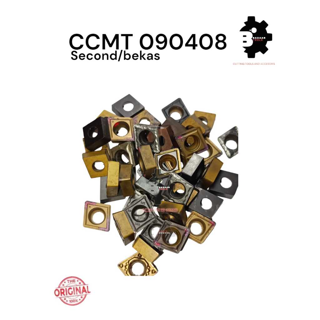 INSERT CCMT 090408 SECOND HAND/BEKAS- Insert Pahat Bubut - Pisau Pahat - Bekas- Second Hand - Origin