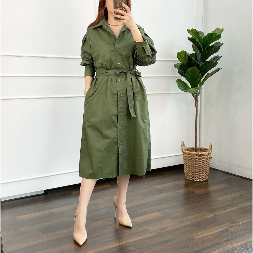 Be.gracious-Tunik polos obi belt / tunik wanita polos / tunik belt / tunik model terbaru