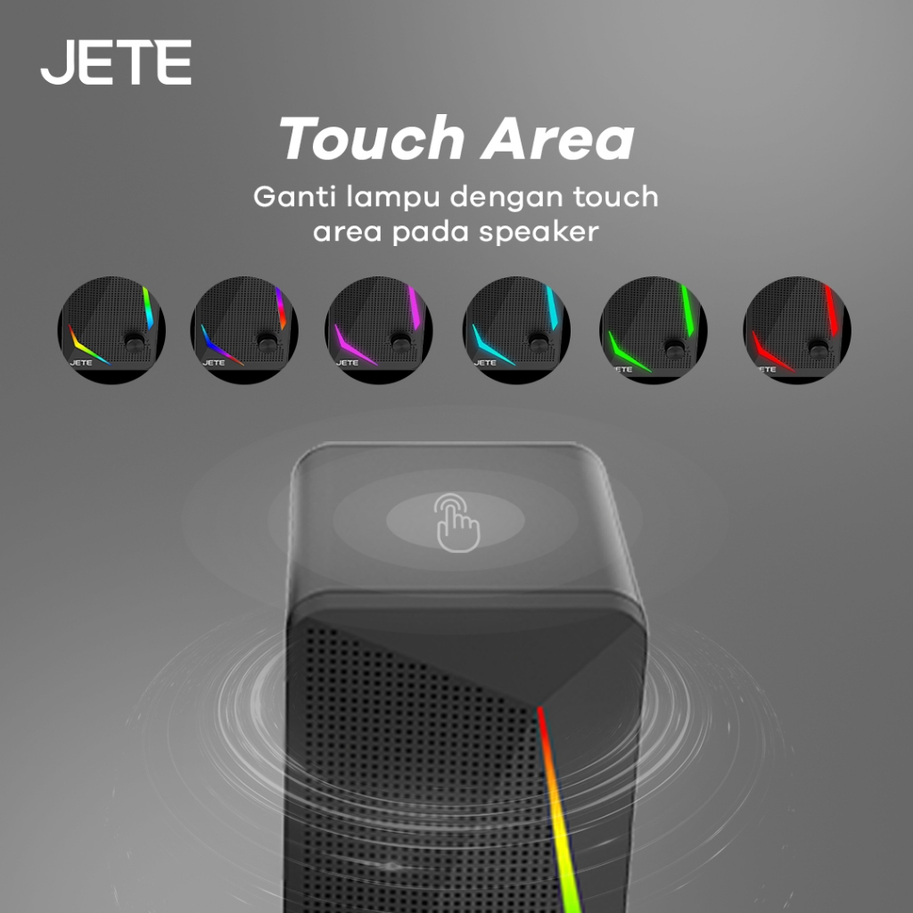 Speaker PC Komputer Laptop JETE SC101 5 Watt with LED Light - Garansi 2 Tahun-6