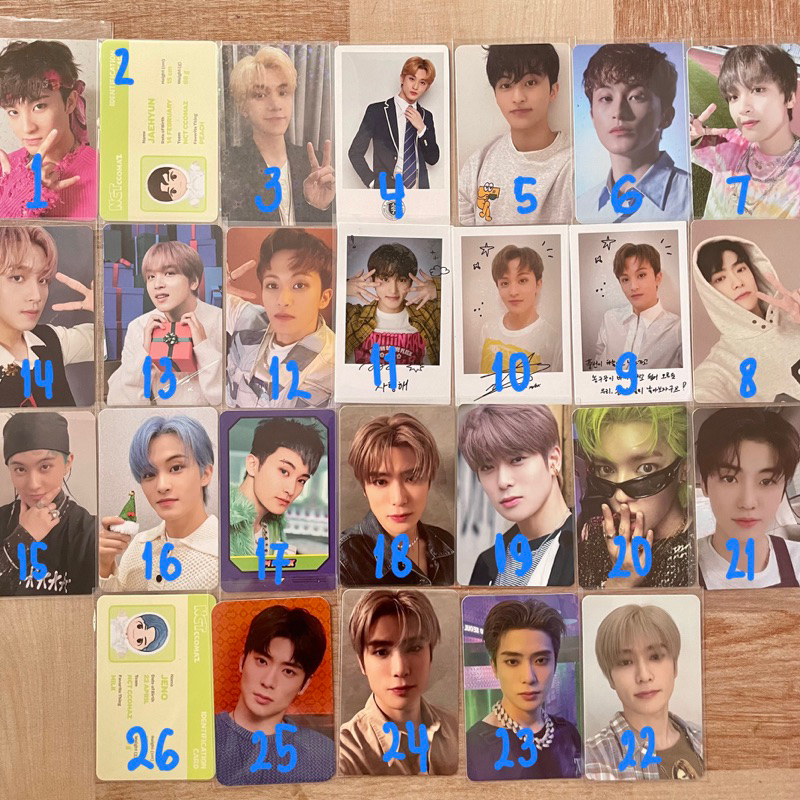 

PHOTOCARD OFFICIAL MARK HENDERY JAEHYUN HAECHAN JAEMIN TAEYONG JENO