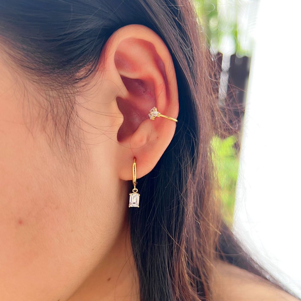 Anting Emas Kadar 700 (16K) Model Variasi Ear Cuff Berat 0.5 - 1 Gram an