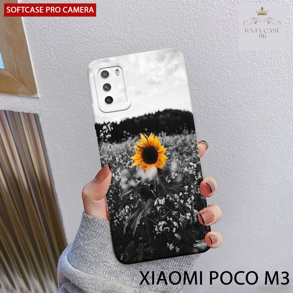 Case Poco M3 4g Terbaru - Rajacase - casing Poco M3 - Motif case Bunga - Pelindung handphone - POCO 