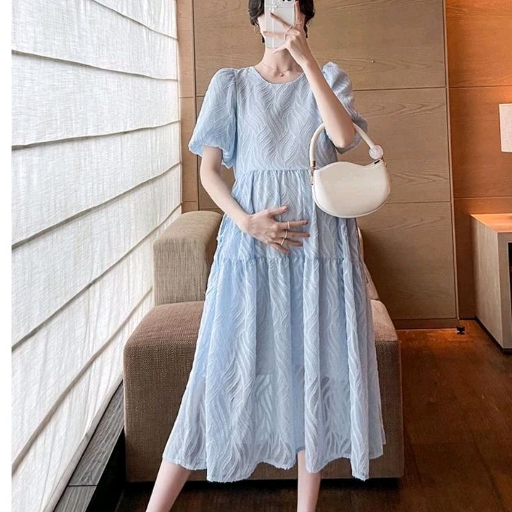 00123 Baju MORCHELLA MATERNITY PREMIUM DRESS daster dres hamil Korea Korean style wanita import baju