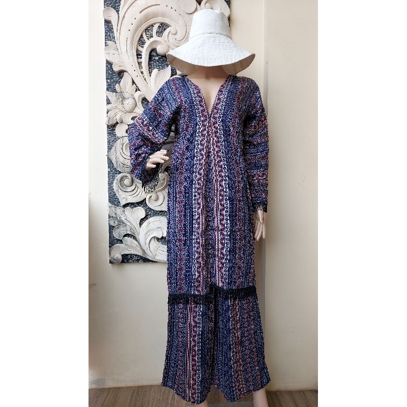 SET CARDIGAN RUMBAI CELANA KULOT JUMBO/SET CARDY