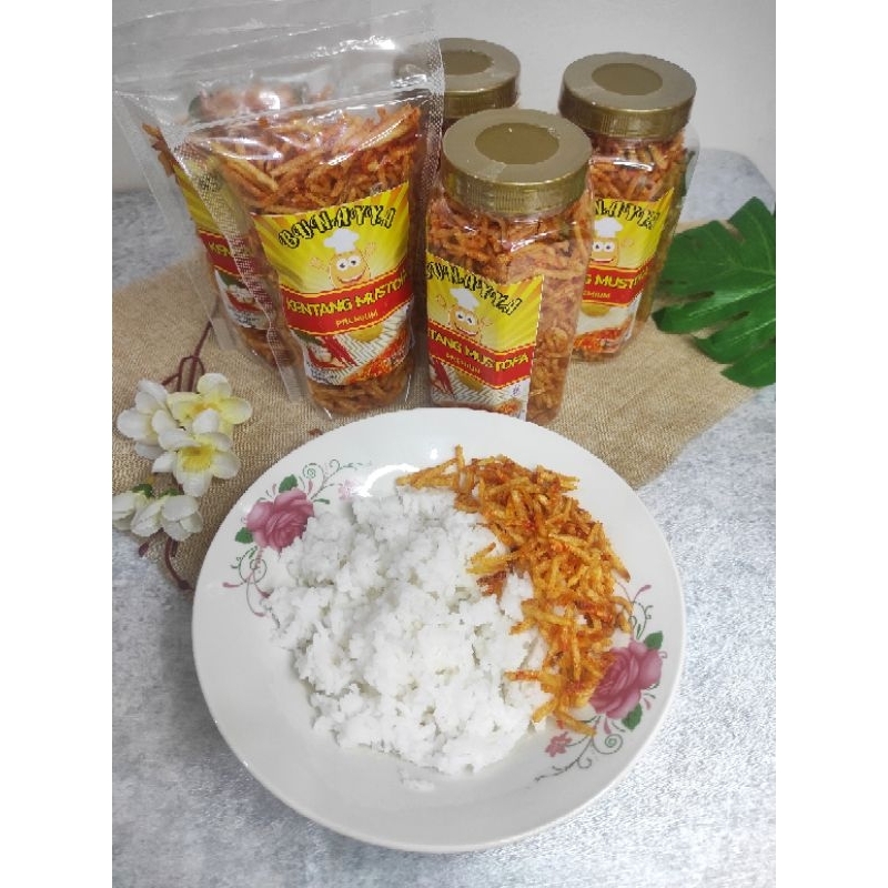 

Kentang Mustofa Pedas Manis Mix Teri Gurih Toples 150Gram