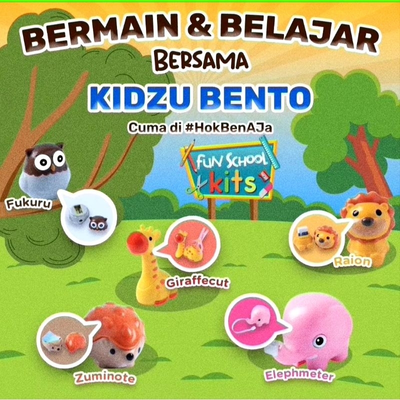 Mainan Anak Kidzu Bento Hokben Hoka Hoka Bento Fun School Kits