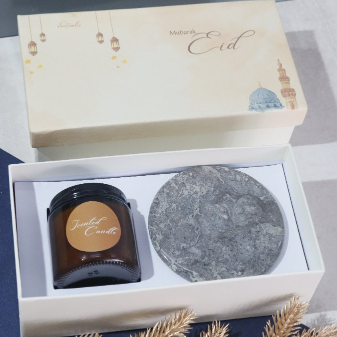 

aboutcandle EID HAMPERS - Scent With Coaster (Candle)